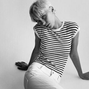 NWT Zara Ribbed Bodysuit - Stripe